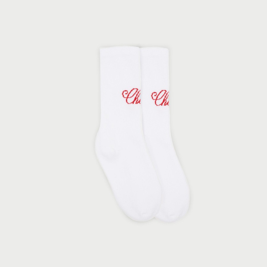 Online Cherry LA Calcetines American Classic (Blanco/Rojo)