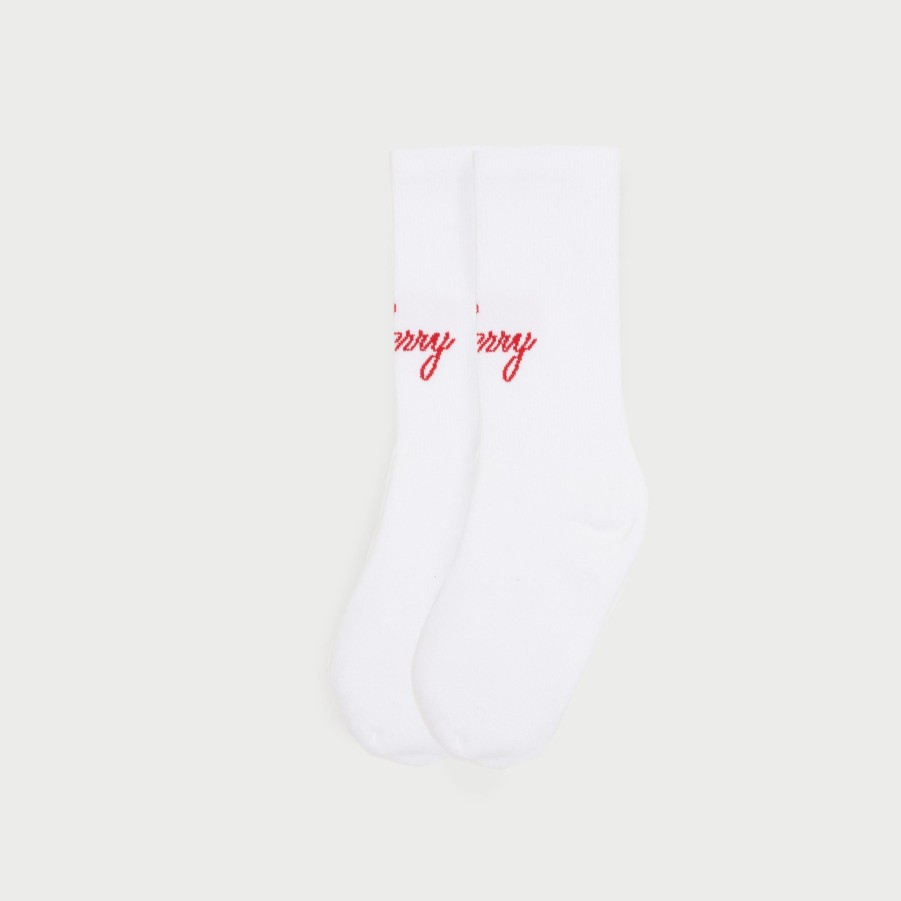 Online Cherry LA Calcetines American Classic (Blanco/Rojo)