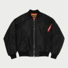 Best Cherry LA Chaqueta Bomber De Saten (Negro)