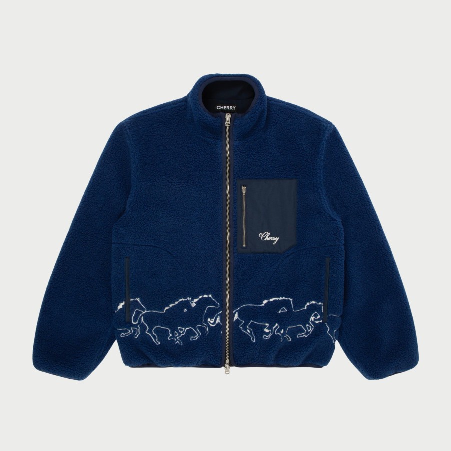 Online Cherry LA Chaqueta Sherpa Bordada (Real)