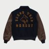 Best Cherry LA Chaqueta Universitaria Ranch Wear (Azul Marino/Marron)