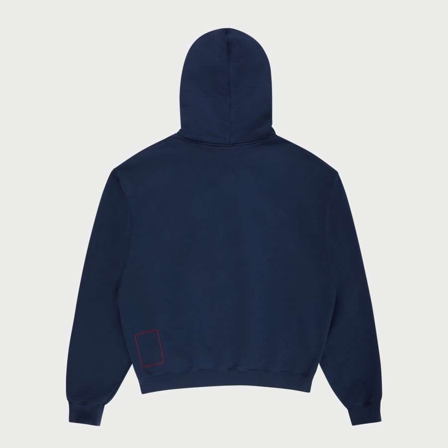 Best Cherry LA Sudadera Con Capucha Outdoorsman Henley (Azul Marino)