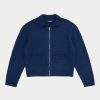 Best Cherry LA Chaqueta Club De Punto De Algodon (Azul Real)