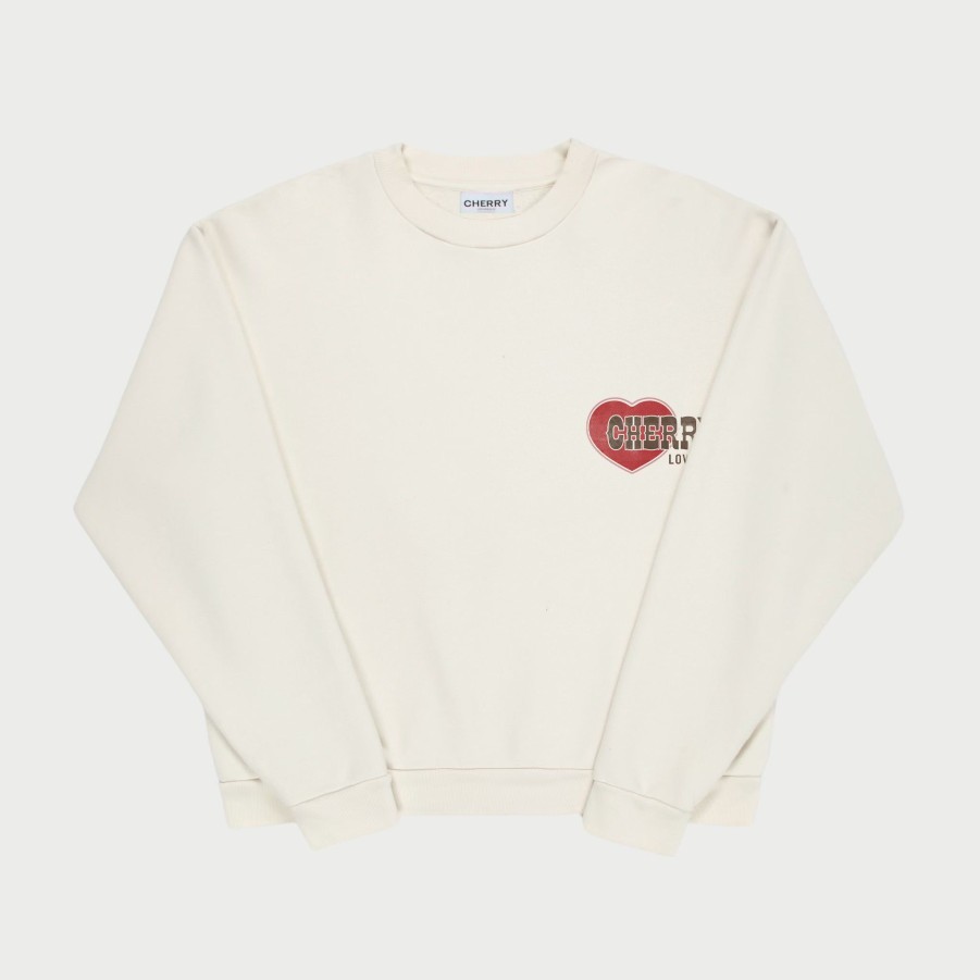 Hot Cherry LA Lovers Crewneck (Crema)