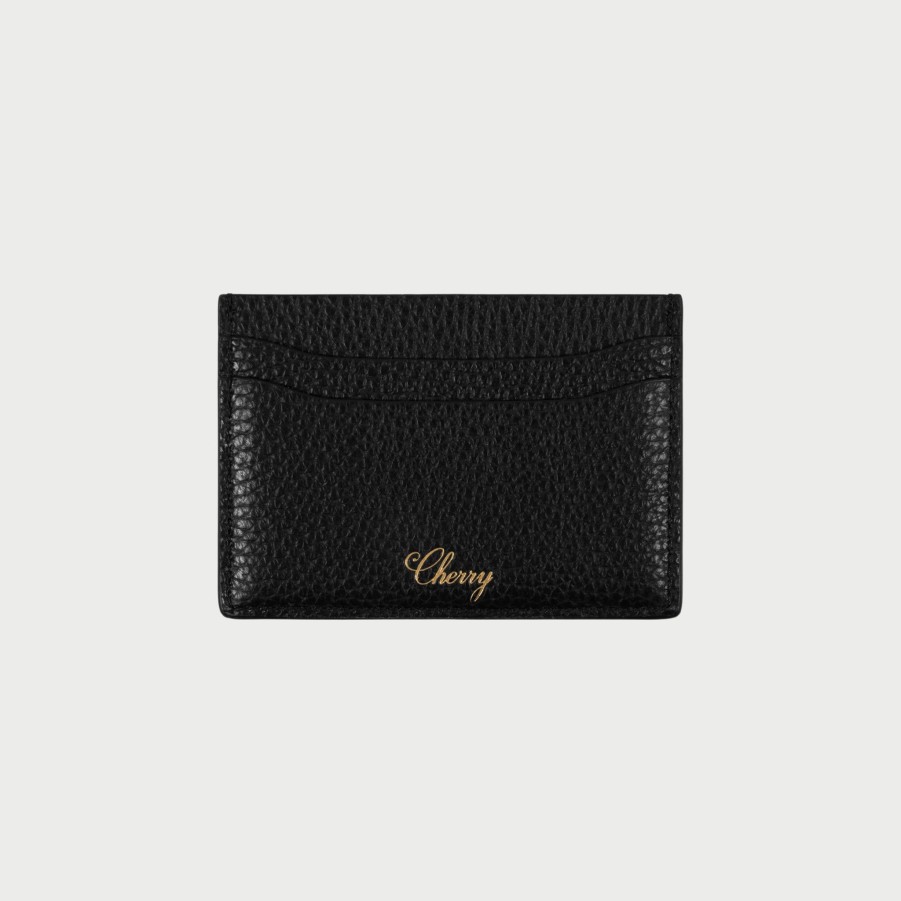 Clearance Cherry LA Tarjetero De Piel (Negro)