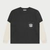 Clearance Cherry LA River Run Boxy Pocket Thermal L/S (Ceniza)