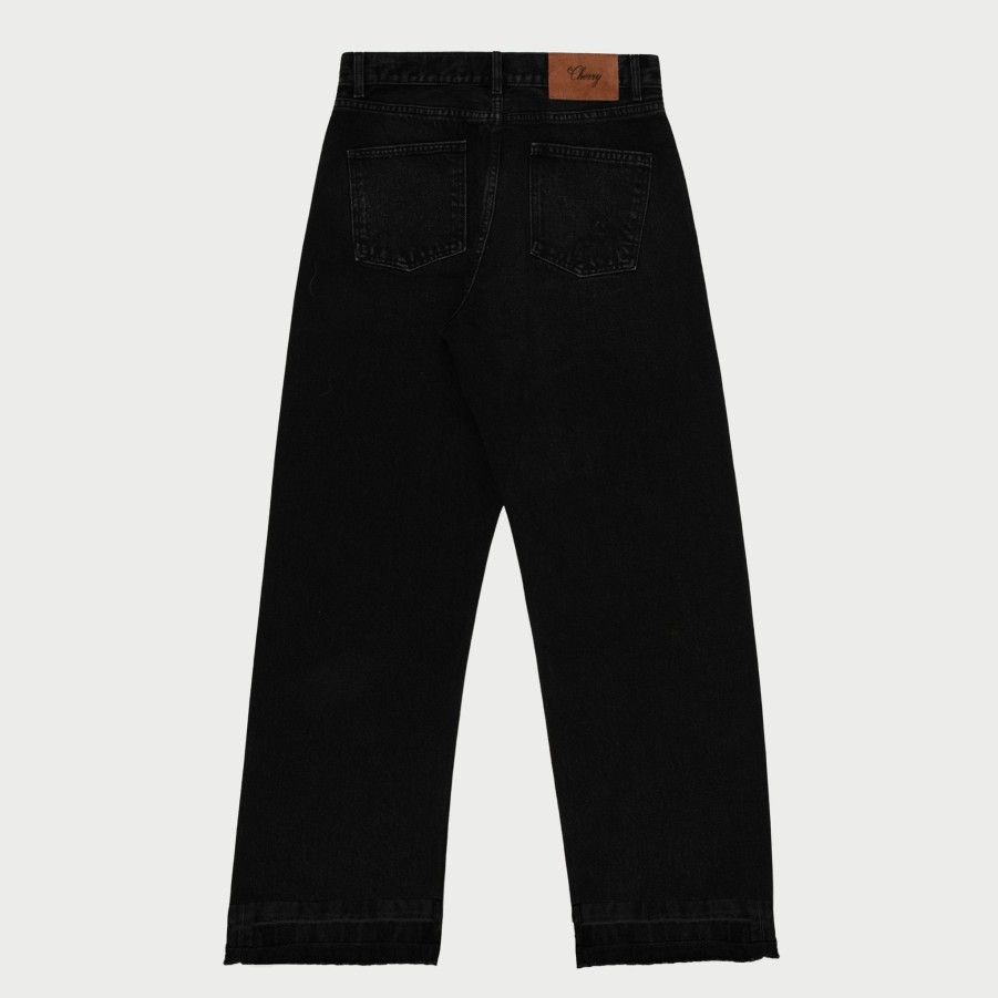 Best Cherry LA Denim De Pierna Ancha Con 5 Bolsillos (Negro)