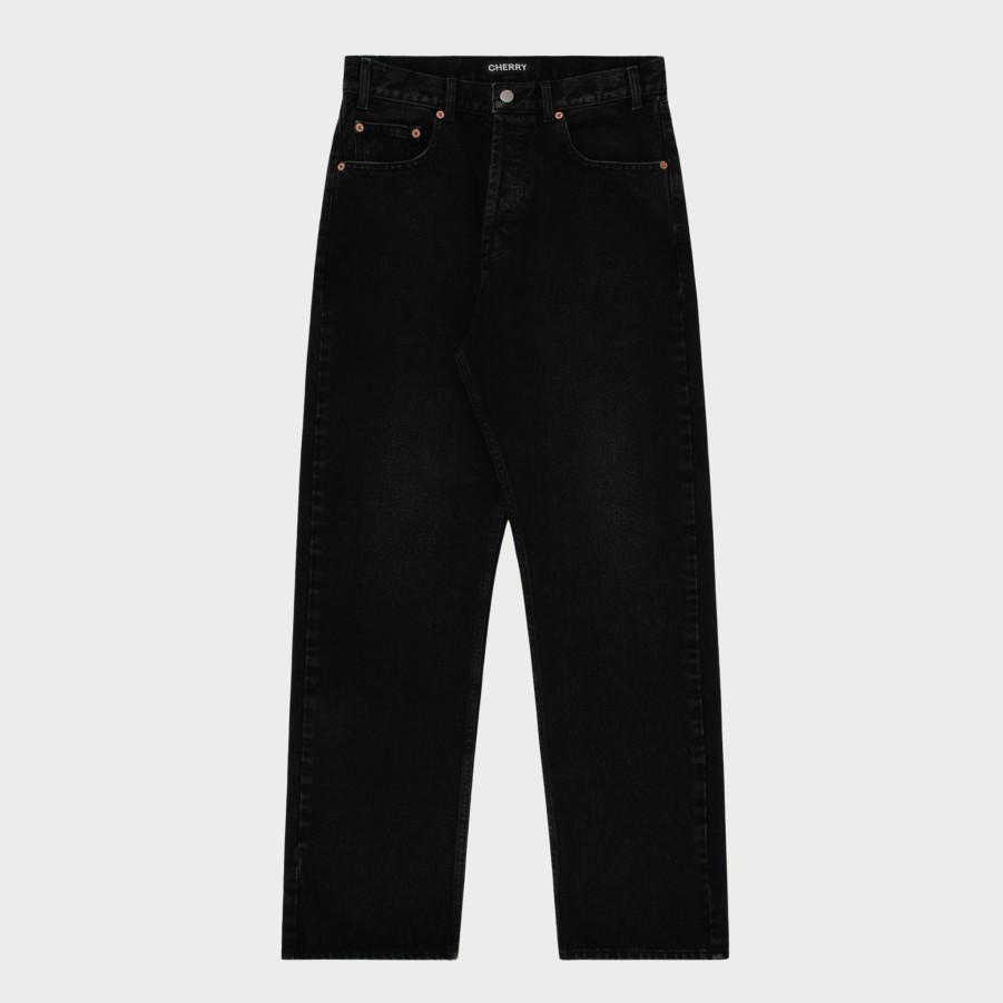 Hot Cherry LA Denim Relajado De 5 Bolsillos (Negro)