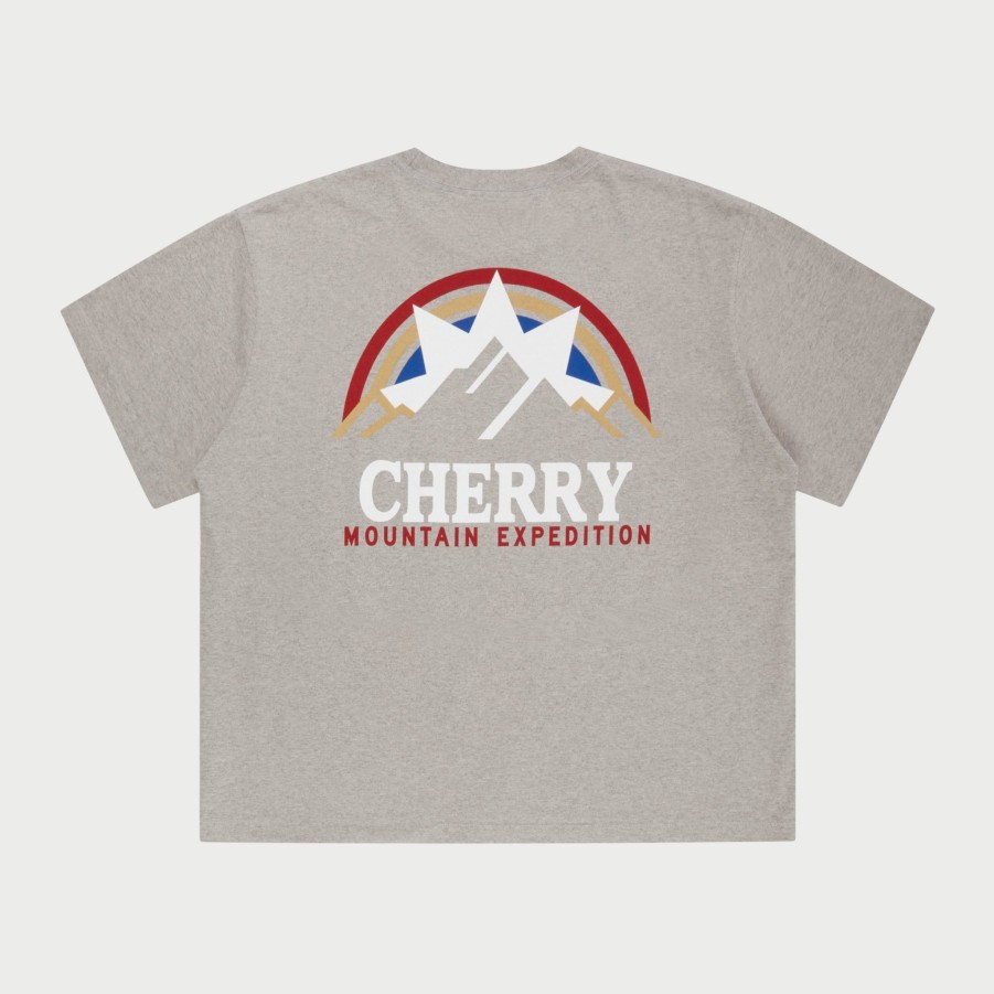 New Cherry LA Camiseta Con Bolsillo Cuadrado Mountain Expedition (Gris Brezo)