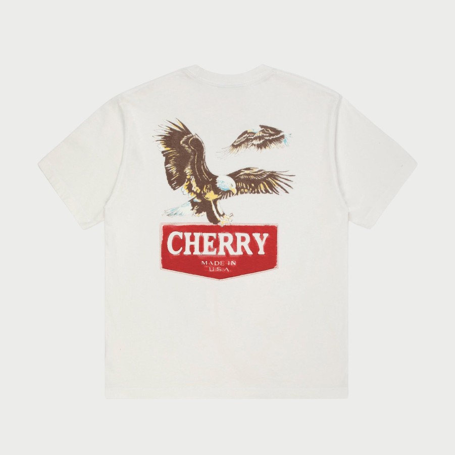 Online Cherry LA Camiseta Con Bolsillo Soaring Eagle (Blanco Vintage)