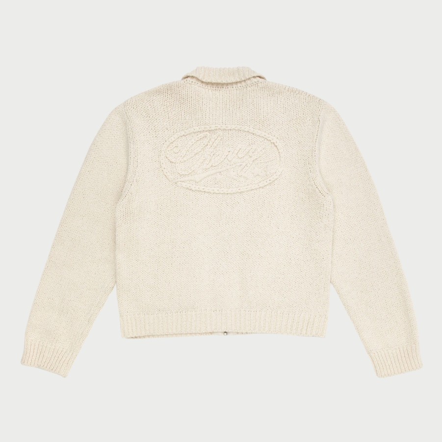 Online Cherry LA Chaqueta Club De Punto De Algodon (Crema)