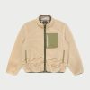 Clearance Cherry LA Chaqueta Sherpa Bordada (Natural)
