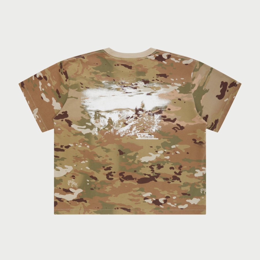 Best Cherry LA Camiseta Tipo Boxy American Outdoorsman (Camuflaje)