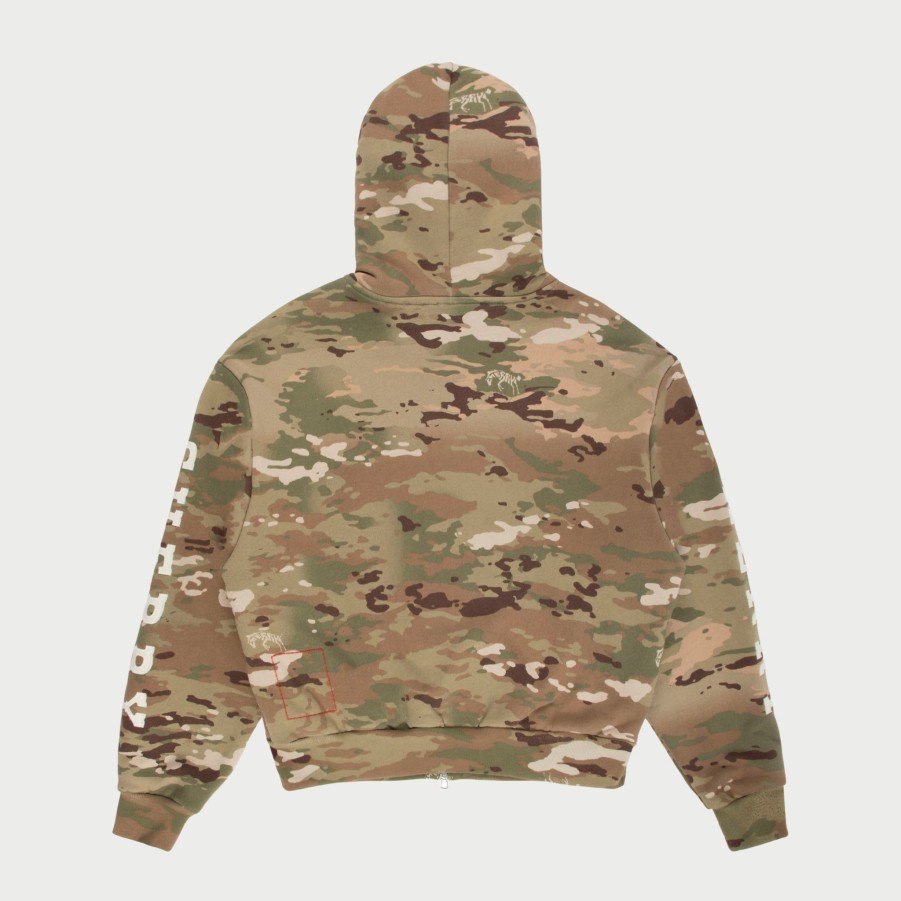 Clearance Cherry LA Sudadera Con Capucha Termica Con Cremallera (Camuflaje)